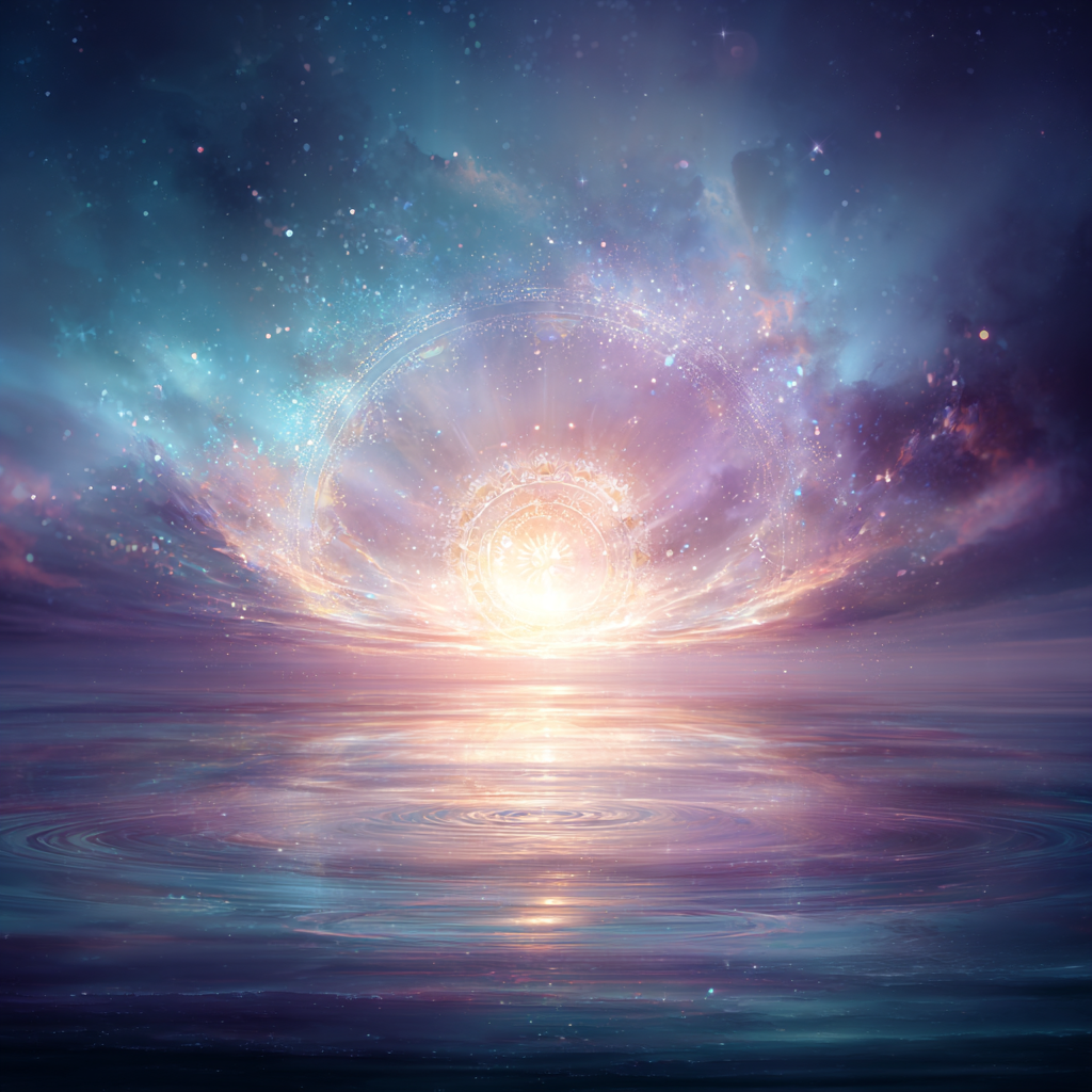 Glowing orb of reiki healing energy